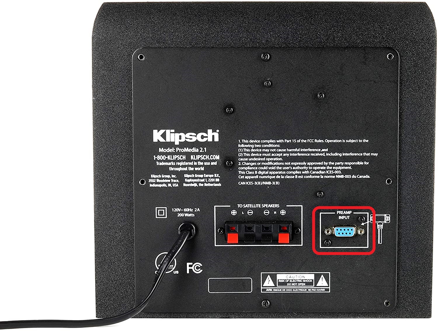 Klipsch promedia 2.1 store schematic