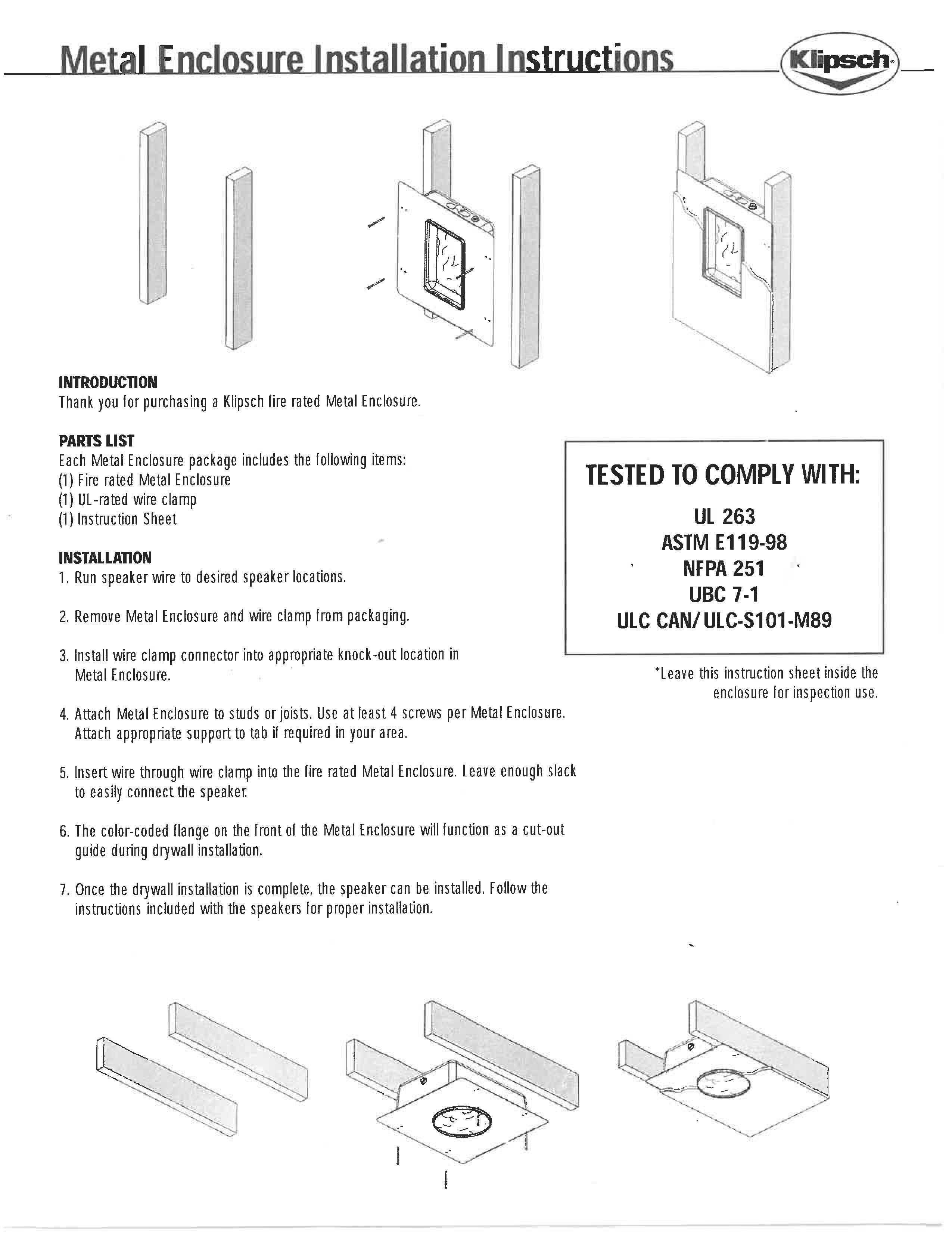 Me 800c Enclosure Installation