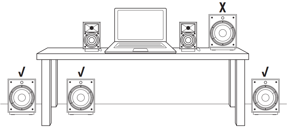 klipsch subwoofer placement